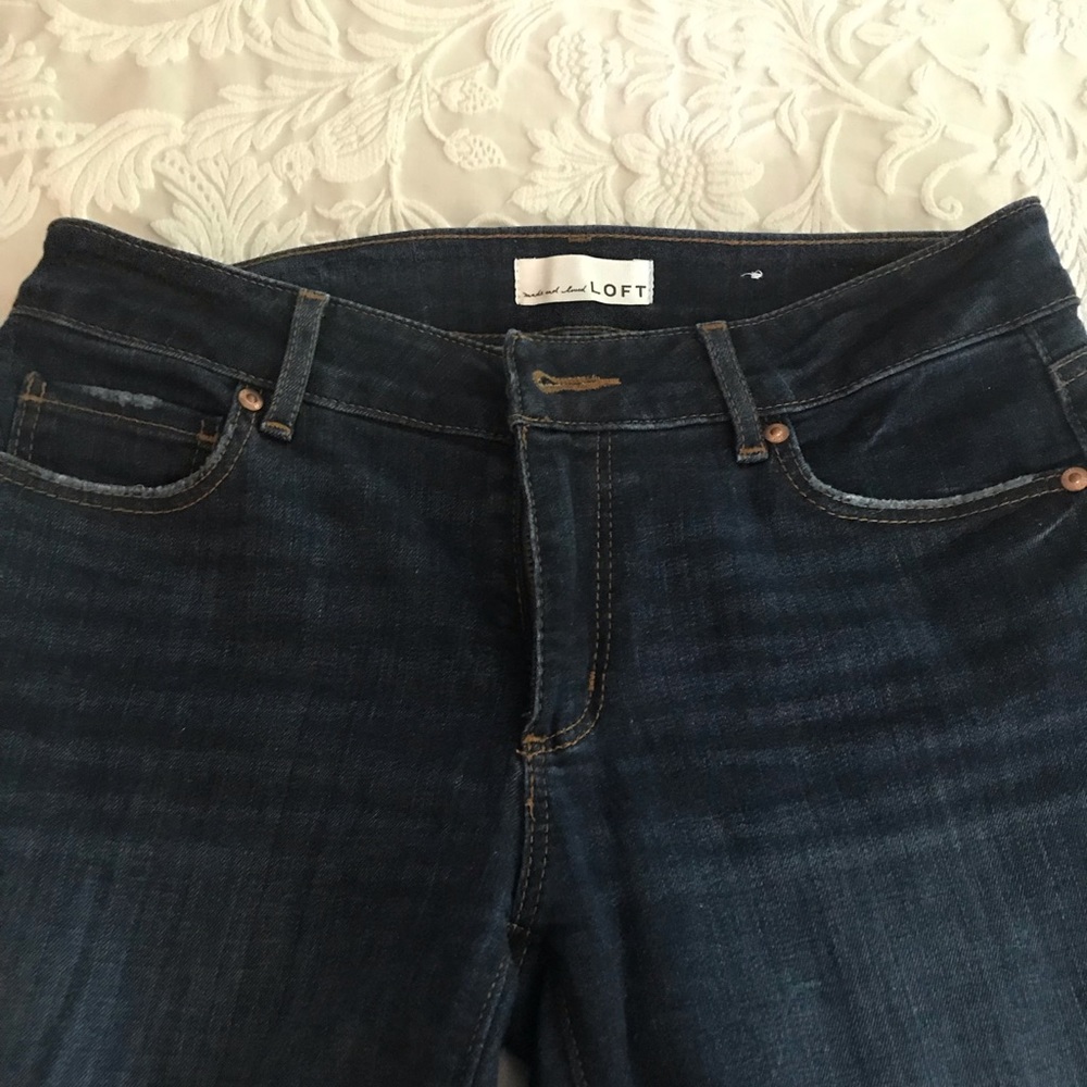 Loft jeans size 4 skinny crop, inseam 29”